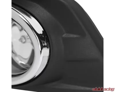 Spec-D H11 Fog Lights Kit w/ Switch & Wiring Harness (Chrome Housing/Clear Lens) Nissan Rogue 2014-2016 - LF-RGE14COEM-HZ