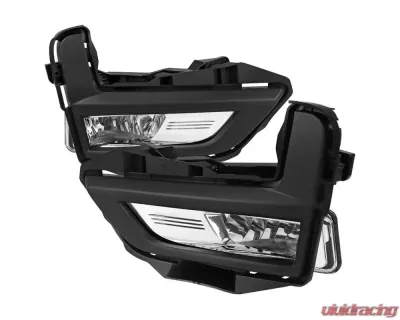 Spec-D H8 Fog Lights Kit (Chrome Housing/Clear Lens) Nissan Rogue 2017-2018 - LF-RGE17COEM-HZ