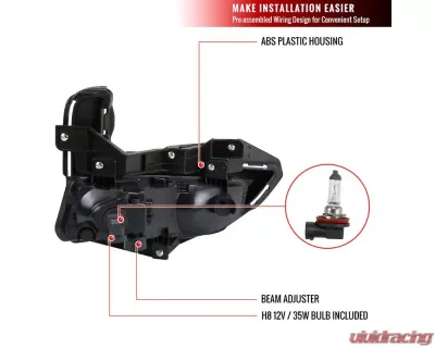 Spec-D H8 Fog Lights Kit (Chrome Housing/Clear Lens) Nissan Rogue 2017-2018 - LF-RGE17COEM-HZ