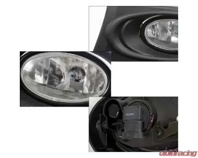 Spec-D H11 Fog Lights Kit (Chrome Housing/Clear Lens) Acura RSX 2002-2004 - LF-RSX02OEM-RS