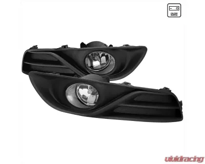 Spec-D H11 Fog Lights Kit w/ Switch & Wiring Harness (Chrome Housing/Clear Lens) Nissan Sentra 2013-2015 - LF-SEN13COEM-HZ