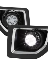 Spec-D 6-LED Fog Lights Kit (Chrome Housing/Clear Lens) GMC Sierra 2015-2018                                     - LF-SIE1525CLED-HZ - Image 8