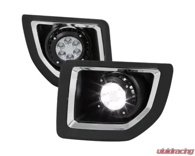 Spec-D 6-LED Fog Lights Kit (Chrome Housing/Clear Lens) GMC Sierra 2015-2018 - LF-SIE1525CLED-HZ