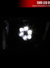 Spec-D 6-LED Fog Lights Kit (Chrome Housing/Clear Lens) GMC Sierra 2015-2018                                     - LF-SIE1525CLED-HZ - Image 2