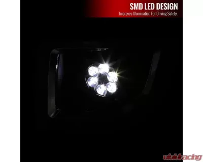Spec-D 6-LED Fog Lights Kit (Chrome Housing/Clear Lens) GMC Sierra 2015-2018 - LF-SIE1525CLED-HZ
