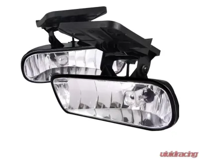 Spec-D 881 Fog Lights w/ Mounting Brackets (Chrome Housing/Clear Lens) GMC Sierra | Yukon 1999-2006 - LF-SIE99COEM-HZ