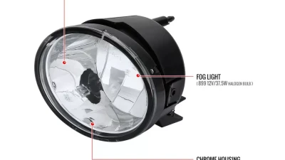 Spec-D Bumper Fog Lights (Chrome Housing/Clear Lens) Nissan Titan | Armada 2004-2015                                     - LF-TIT04COEM-HZ - Image 5