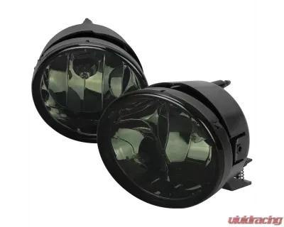 Spec-D Bumper Fog Lights (Chrome Housing/Smoke Lens) Nissan 2004-2015 - LF-TIT04GOEM-HZ