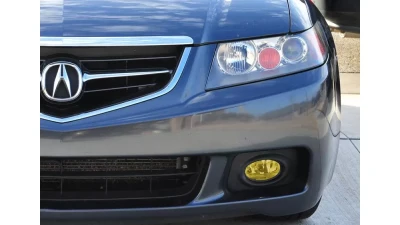 Spec-D H11 Fog Lights Kit (Chrome Housing/Yellow Lens) Acura TSX 2004-2005                                     - LF-TSX04AMOEM-HZ - Image 3