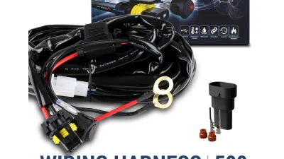 Spec-D Universal 9' 12 Gauge Fog Lights Wiring Harness Kit w/ 1 Connector, Fuse, On/Off Switch, & Relay                                     - LF-WIRE12-S-RS - Image 2