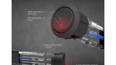 Spec-D Universal 9' 12 Gauge Fog Lights Wiring Harness Kit w/ 1 Connector, Fuse, On/Off Switch, & Relay                                     - LF-WIRE12-S-RS - Image 3