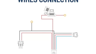Spec-D Universal 9' 12 Gauge Fog Lights Wiring Harness Kit w/ 1 Connector, Fuse, On/Off Switch, & Relay                                     - LF-WIRE12-S-RS - Image 7