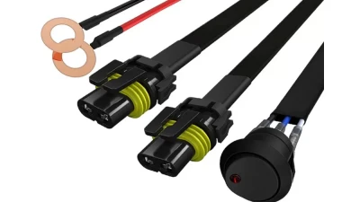 Spec-D Universal 9' 14 Gauge Fog Lights Wiring Harness Kit w/ 2 Connectors, Fuse, On/Off Switch, & Relay                                     - LF-WIRE14-2-RS - Image 8