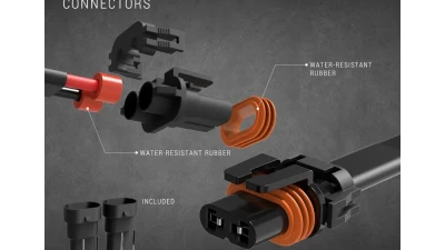 Spec-D Universal 9' 14 Gauge Fog Lights Wiring Harness Kit w/ 2 Connectors, Fuse, On/Off Switch, & Relay                                     - LF-WIRE14-2-RS - Image 4