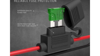 Spec-D Universal 9' 14 Gauge Fog Lights Wiring Harness Kit w/ 2 Connectors, Fuse, On/Off Switch, & Relay                                     - LF-WIRE14-2-RS - Image 5