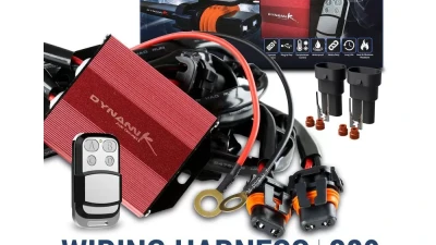 Spec-D Universal 9' 14 Gauge Fog Lights Wiring Harness Kit w/ 2 Connectors, Fuse, Relay, & Remote                                     - LF-WIRE14-RC-RS - Image 2
