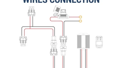 Spec-D Universal 9' 14 Gauge Fog Lights Wiring Harness Kit w/ 2 Connectors, Fuse, Relay, & Remote                                     - LF-WIRE14-RC-RS - Image 7