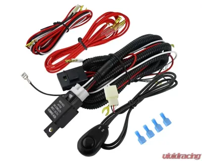 Spec-D Universal LED Work Lights Wiring Harness Kit w/ Relay, Fuse, & On/Off Switch - LF-WIREUNV