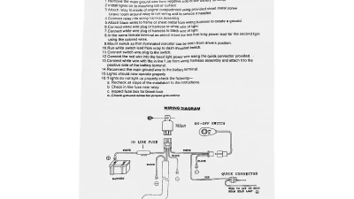 Spec-D Universal 16 Gauge Off Road LED Work Lights Wiring Harness Kit w/ Dual Relay, Fuse, & On/Off Switch                                     - LF-WIREUNV - Image 4