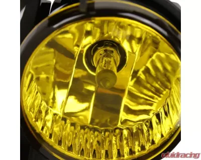 Spec-D 9006 HB4 Fog Lights Kit w/ Switch & Wiring Harness (Chrome Housing/Yellow Lens) Subaru Impreza | WRX 2008-2011 - LF-WRX08AMOEM-HZ