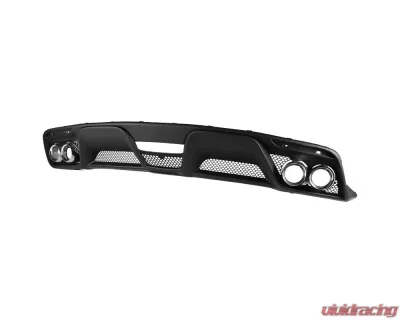 Spec-D Black Polypropylene Rear Diffuser w/ Dual Stainless Steel Muffler Tips Ford Mustang 2015-2017 - LFRD-MST15GT-BN