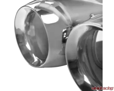 Spec-D Black Polypropylene Rear Diffuser w/ Dual Stainless Steel Muffler Tips Ford Mustang 2015-2017 - LFRD-MST15GT-BN