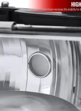 Spec-D LED Bar Crystal Headlights (Chrome Housing/Clear Lens) Chevrolet | GMC 1988-1999                                     - LH-C1088-G3-GO - Image 3