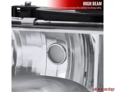 Spec-D LED Bar Crystal Headlights (Chrome Housing/Clear Lens) Chevrolet | GMC 1988-1999 - LH-C1088-G3-GO