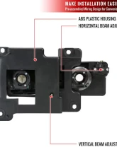 Spec-D LED Bar Crystal Headlights (Chrome Housing/Clear Lens) Chevrolet | GMC 1988-1999                                     - LH-C1088-G3-GO - Image 7