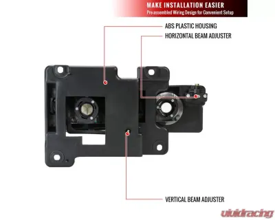 Spec-D LED Bar Crystal Headlights (Chrome Housing/Clear Lens) Chevrolet | GMC 1988-1999 - LH-C1088-G3-GO