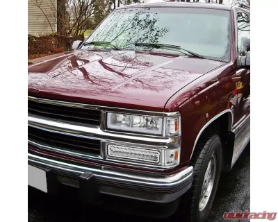 Spec-D LED Bar Crystal Headlights (Chrome Housing/Clear Lens) Chevrolet | GMC 1988-1999 - LH-C1088-G3-GO