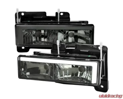 Spec-D LED Strip Factory Style Headlights (Chrome Housing/Smoked Lens) Chevrolet | GMC 1988-1999 - LH-C1088G-G3-RS