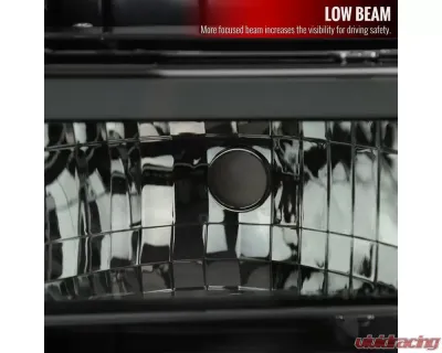 Spec-D LED Strip Factory Style Headlights (Chrome Housing/Smoked Lens) Chevrolet | GMC 1988-1999 - LH-C1088G-G3-RS