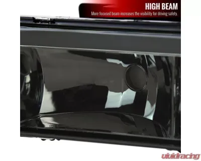 Spec-D LED Strip Factory Style Headlights (Chrome Housing/Smoked Lens) Chevrolet | GMC 1988-1999 - LH-C1088G-G3-RS