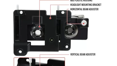 Spec-D LED Strip Factory Style Headlights (Chrome Housing/Smoked Lens) Chevrolet | GMC 1988-1999                                     - LH-C1088G-G3-RS - Image 7