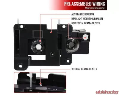 Spec-D LED Strip Factory Style Headlights (Chrome Housing/Smoked Lens) Chevrolet | GMC 1988-1999 - LH-C1088G-G3-RS