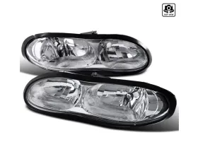 Spec-D Factory Style Headlights - Driver & Passenger Side (Chrome Housing/Clear Lens) Chevrolet Camaro 1998-2002