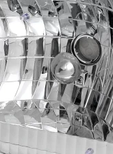 Spec-D Factory Style Crystal Headlights (Chrome Housing/Clear Lens) Ford E-Series 1992-2006                                     - LH-ECON92-ABM - Image 4