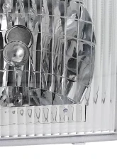 Spec-D Factory Style Crystal Headlights (Chrome Housing/Clear Lens) Ford E-Series 1992-2006                                     - LH-ECON92-ABM - Image 6