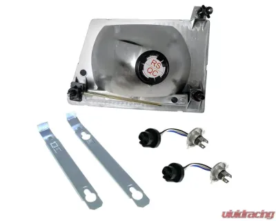 Spec-D Factory Style Crystal Headlights (Chrome Housing/Clear Lens) Ford E-Series 1992-2006 - LH-ECON92-ABM