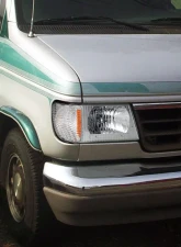 Spec-D Factory Style Crystal Headlights (Chrome Housing/Clear Lens) Ford E-Series 1992-2006                                     - LH-ECON92-ABM - Image 10