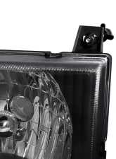 Spec-D Factory Style Crystal Headlights (Matte Black Housing/Clear Lens) Ford E-Series 1992-2006                                     - LH-ECON92JM-ABM - Image 5