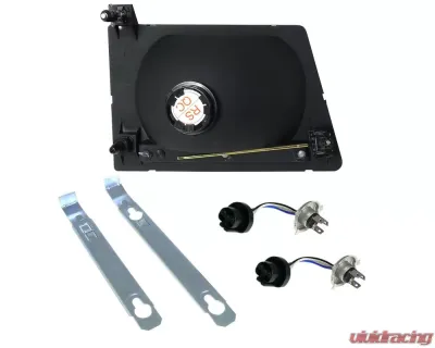 Spec-D Factory Style Crystal Headlights (Matte Black Housing/Clear Lens) Ford E-Series 1992-2006 - LH-ECON92JM-ABM