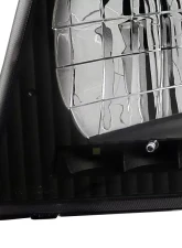 Spec-D Factory Style Headlights w/ SMD LED Light Strip (Matte Black Housing/Clear Lens) Ford E-Series 1992-2006                                     - LH-ECON92JM-RS - Image 4