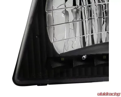 Spec-D Factory Style Headlights w/ SMD LED Light Strip (Matte Black Housing/Clear Lens) Ford E-Series 1992-2006 - LH-ECON92JM-RS