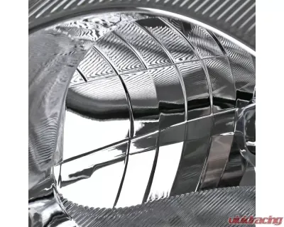 Spec-D Factory Style Crystal Headlights (Chrome Housing/Clear Lens) Mitsubishi Eclipse 2000-2005 - LH-ELP00-ABM