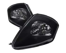 Spec-D Factory Style Crystal Headlights (Matte Black Housing/Clear Lens) Mitsubishi Eclipse 2000-2005