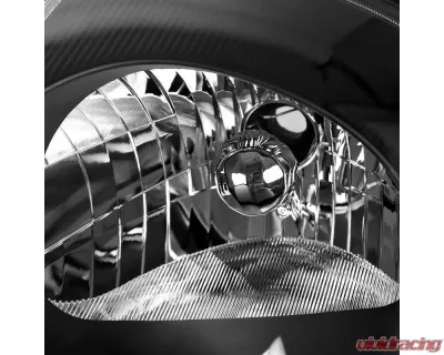 Spec-D Factory Style Crystal Headlights (Matte Black Housing/Clear Lens) Mitsubishi Eclipse 2000-2005 - LH-ELP00JM-ABM
