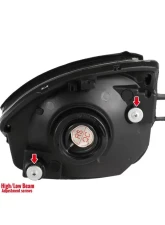 Spec-D Factory Style Crystal Headlights (Matte Black Housing/Clear Lens) Mitsubishi Eclipse 2000-2005                                     - LH-ELP00JM-ABM - Image 9