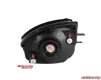 Spec-D Factory Style Crystal Headlights (Matte Black Housing/Clear Lens) Mitsubishi Eclipse 2000-2005 - LH-ELP00JM-ABM